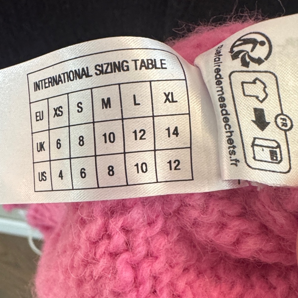 Anthropologie Pink and Black Heart Sweater by Essential Antwerp - Picture 7 of 8